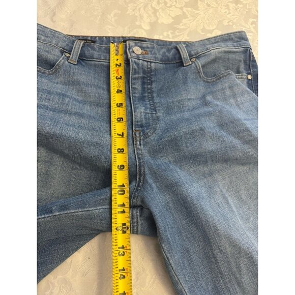 Talbots Slim Ankle Blue Jeans Size 14 Mid Rise Panama Wash Stretch - Picture 9 of 11